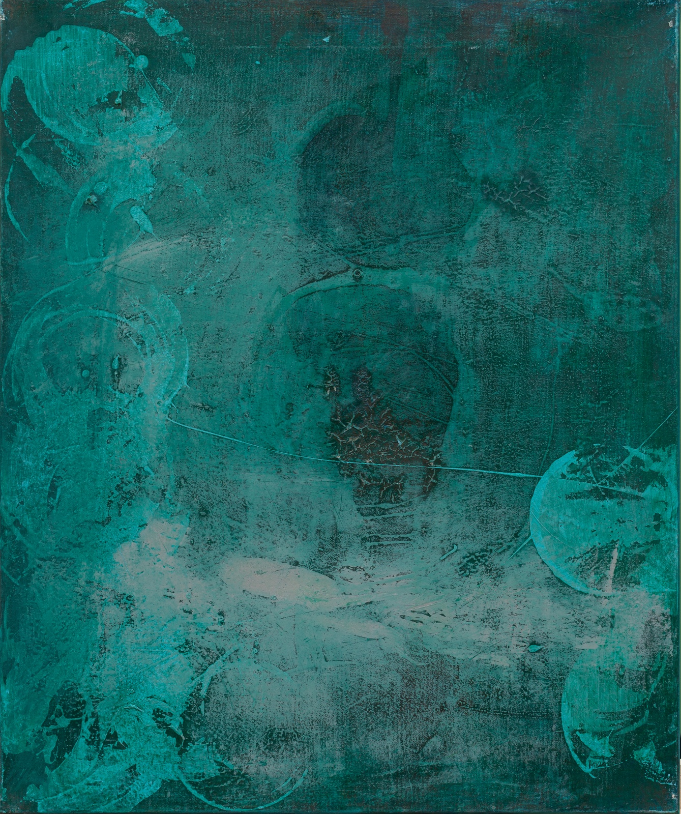 The dynamics of the Interphase II, oil on canvas, 60x50cm, 2020